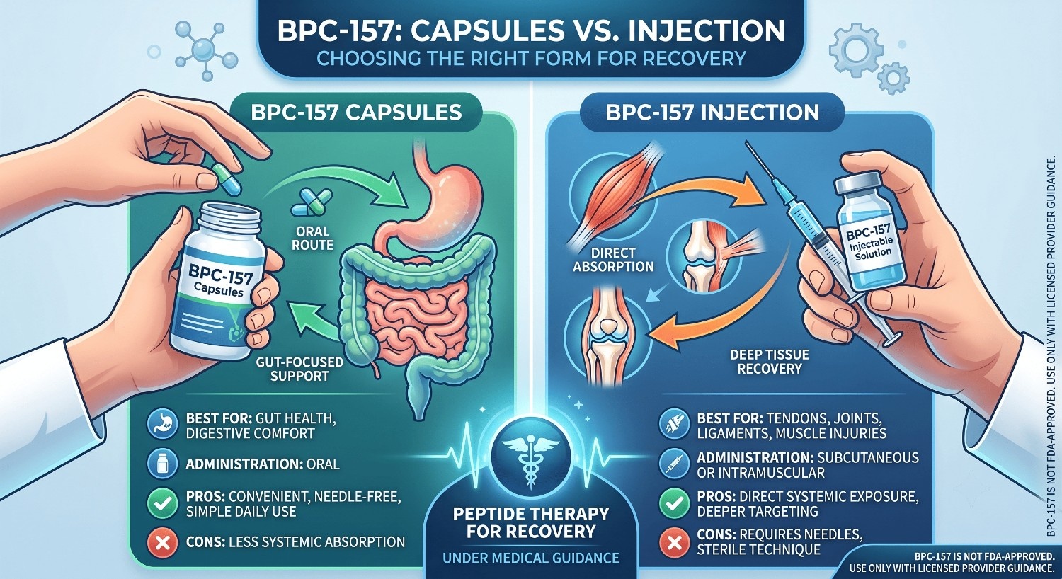 bpc 157 pills vs injections Injectable Oral BPC-157 bpc-157 pills vs injection What